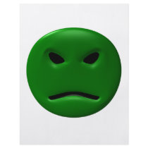 Green Angy Smiley flyers by SmileyFaceStore Green Angy Smiley flyers