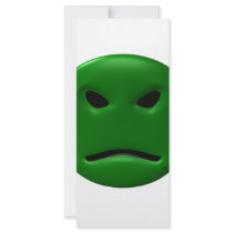 Green Angy Smiley rack cards by SmileyFaceStore Green Angy Smiley rack cards