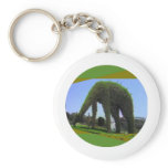 Green Animal Design in Park Key Chains