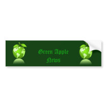 Green Apple Bumpersticer Bumper Stickers