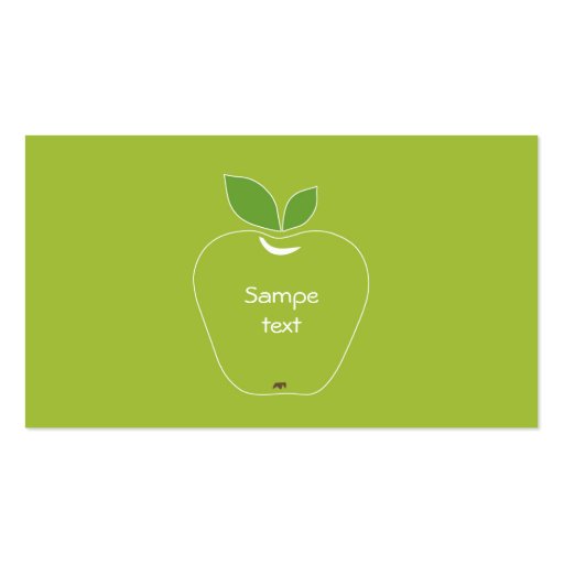 Green Apple Business Card (back side)