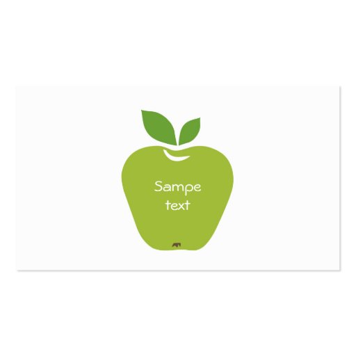 Green Apple Business Card (back side)