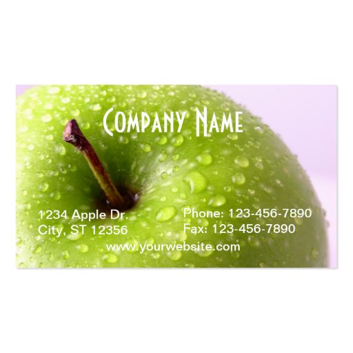 Green Apple Business Card (front side)