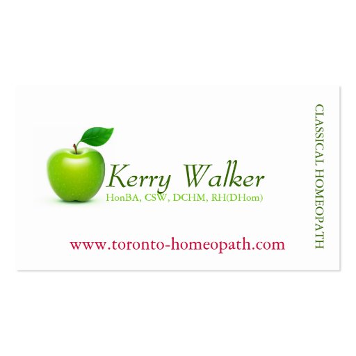 Green Apple Business Card Templates (front side)