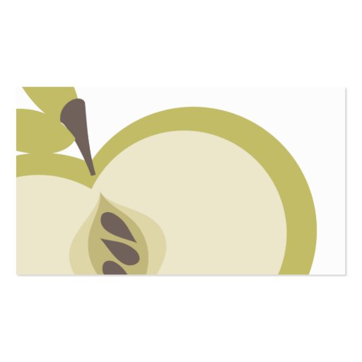 green apple cooking baking culinary fruit business business card (front side)