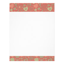 Green Apple Delight - tiny hearts Custom Letterhead