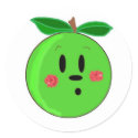 Green Apple Face stickers