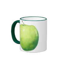 Green Apple Mug by floatinglemons Green Apple Mug