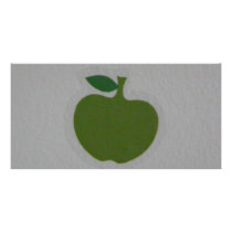 green apple customized photo card