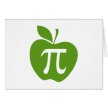 Green Apple Pi Greeting Card