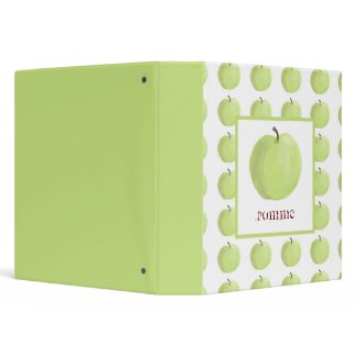 Green Apple Recipe Binder binder