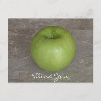 Green Apple Thank You Postcard postcard