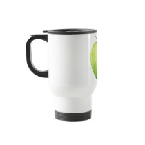 Green Apple Travel Mug mugs