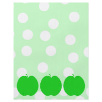 Green Apple with Spotty Background. Flyer Design
