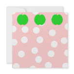 Green Apple with Spotty Background. Invites