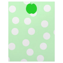 Green Apple with Spotty Background. Personalized Letterhead