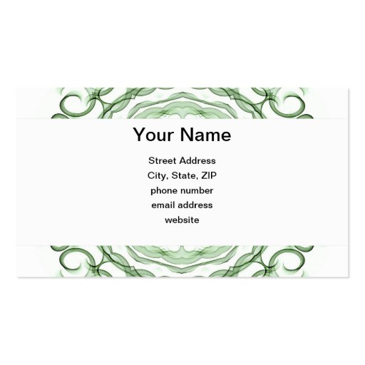 Green Apples Business Card Templates (back side)