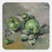 Green Apples, c.1872-73 Square Stickers