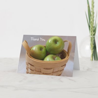 Green Apples Wedding Thank You Card by ChristyWyoming
