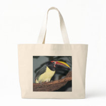 Green Aracari Toucan Holding Berry Tote Bag