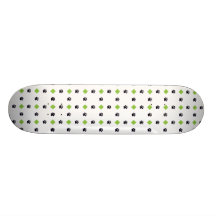 Green Argyle Paw Prints Custom Skateboard