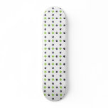 Green Argyle Paw Prints Custom Skateboard