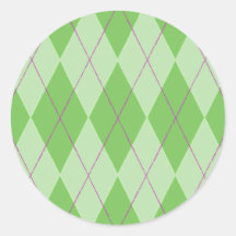 Green Argyle Sticker