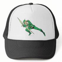 Green Arrow Crouches Trucker Hat