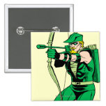 Green Arrow Shooting Arrow Pinback Button