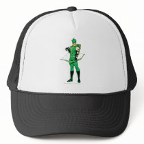 Green Arrow Standing with Bow Mesh Hat