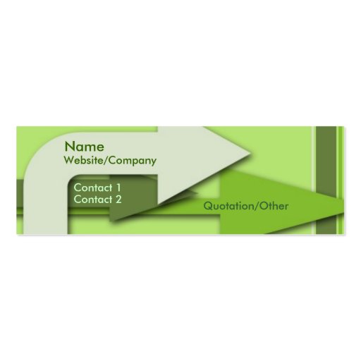 Green Arrows Business Card (front side)