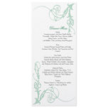 Green Art Nouveau Menu Invitation