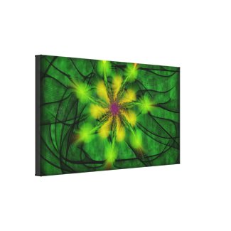 Green Art Stretched Canvas Print