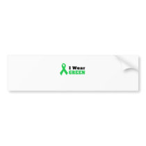 Green Awareness Ribbon Bumper Stickers