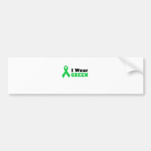 Green Awareness Ribbon Bumper Stickers