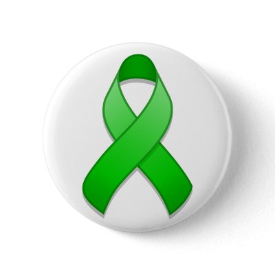Green Awareness Ribbon Button by jamieco