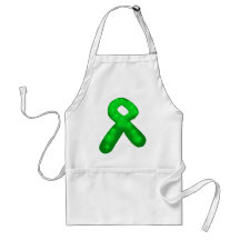 Green Awareness Ribbon Candle Apron