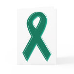 Green Awareness Ribbon Greeting Card
