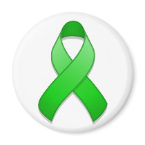 Green Awareness Ribbon Magnet