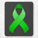 Green Awareness Ribbon Mousepad
