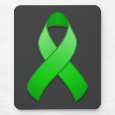 Green Awareness Ribbon Mousepad by jamieco