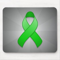 Green Awareness Ribbon Mousepad