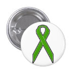 Green Awareness Ribbon Pinback Buttons