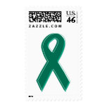 Green Awareness Ribbon Postage Stamps
