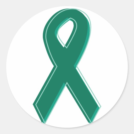 Green Awareness Ribbon Round Stickers | Zazzle