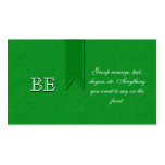 Green Awareness Support Ribbon Business Cards
