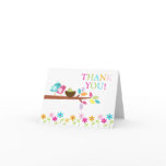 Green Baby Birds Nest Thank You Note Card
