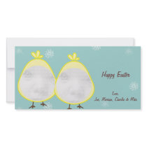 Green Baby Chick Easter Photo Cards