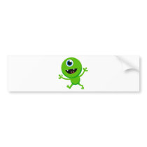 Green Baby Cyclops bumper stickers
