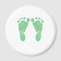 Green Baby Footprints